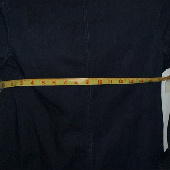 VINCE $320 Cupro Denim Indigo L/S Snap Henley Stretchy Dress split hems 2  XS/S - Picture 15 of 16